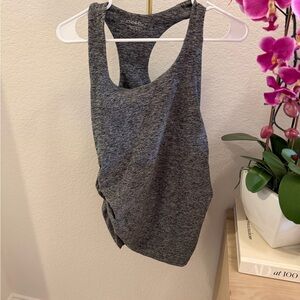Beyond Yoga Charcoal maternity Racerback Tank Top